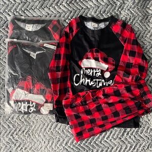 Red and Black Plaid Christmas Pajama Family Set NWOT in Packaging